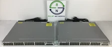 LOT of 2x  Cisco WS-C3850-48F-S PoE+ Ports 1100WAC with C3850-NM-2-10G