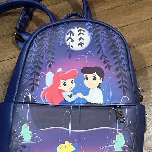 Disney Loungefly Mini Backpack The Little Mermaid Gondola Scene Ariel Brand - Picture 2 of 9