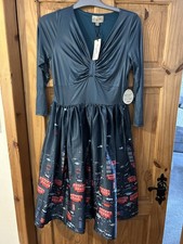 Lindy Bop Sinead London Buses Dress Size 12 New