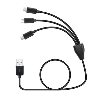 Micro USB Splitter Cable,3 in 1 USB A 2.0 to 3 Micro USB Charging Data Cable,...