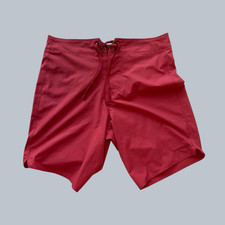 Patagonia Men's Red Board Shorts Size 28 Drawstring Pocket Swimwear Solid