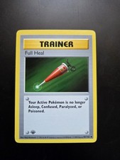 Pokémon Full Heal Base Set Shadowless 1st Edition Uncommon Trainer 82/102