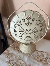 Cream Metal Three Tier Serving Tray Clamshell...