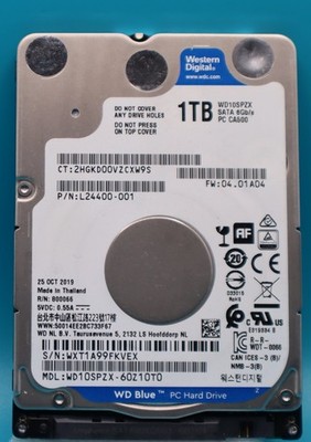 WesternDigital 1TB - 2,5'' HDD - 5400RPM SATA III ca. 5415 Std. geprüft WD10SPZX
