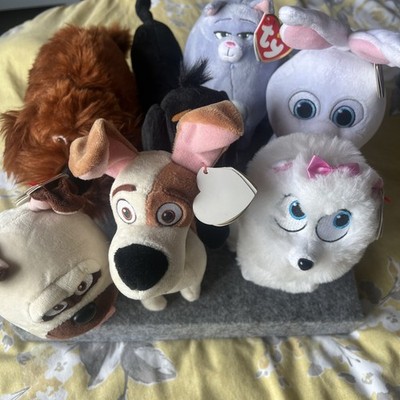 Selten THE SECRET LIFE OF PETS TY BEANIE TEENY TYS x 7 weiche Plüschtiere, neu, Etikett