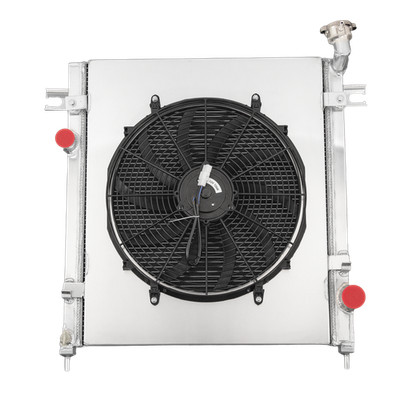 3Row Aluminum Radiator Shroud+Fan For 2008-2013 2009 Jeep Liberty 3.7L V6 GAS