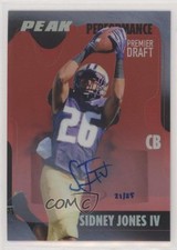 2017 Sage Hit Peak Performance Platinized Red 21/25 Sidney Jones IV Auto 2b2