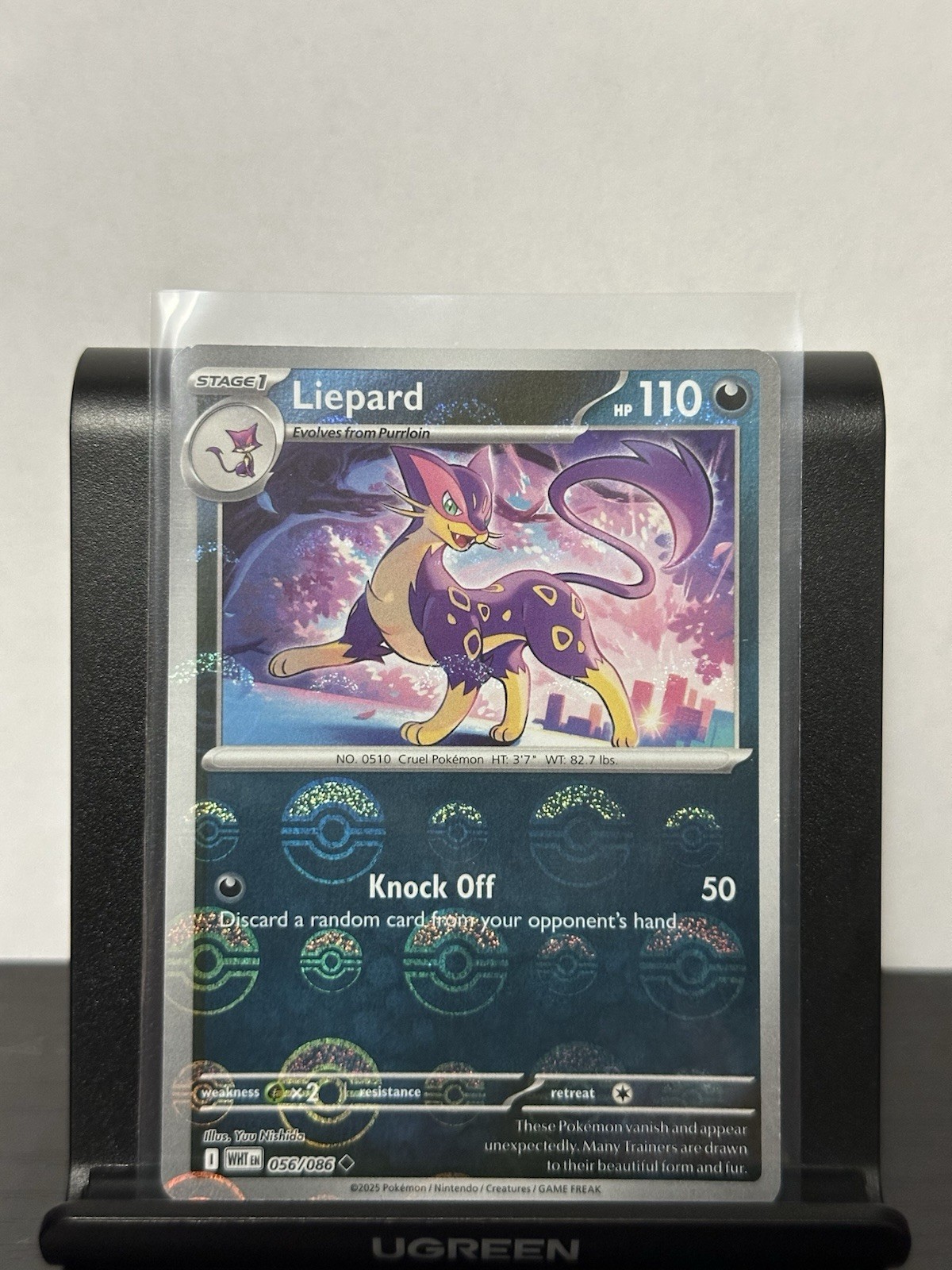 Pokémon White Flare Liepard 056/086 (Pokeball Pattern) Reverse Holo NM