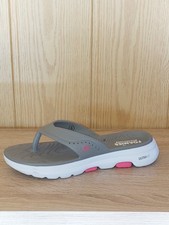 Skechers Foamies, Ultra go - Zehentrenner, Pantholetten - Grau, Weiß - Gr. 38
