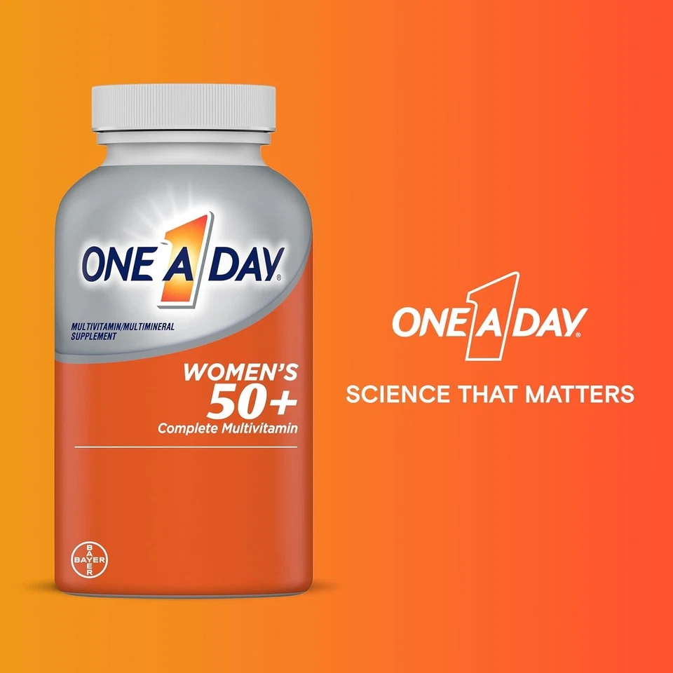 Tableta multivitamínica One A Day para mujer 50+, multivitamínica para mujer 200ct Foto 4 de 4
