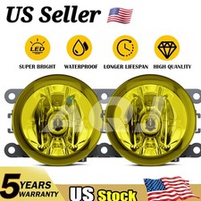 Pair Bumper Halogen Fog Light Lamp YELLOW For Jeep Renegade 2015-2023