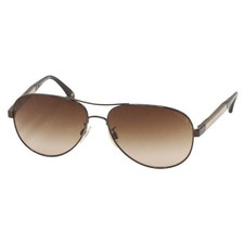 CHANEL Sunglasses Eyeglasses 57/14 130 Brown SHW Women Men F317