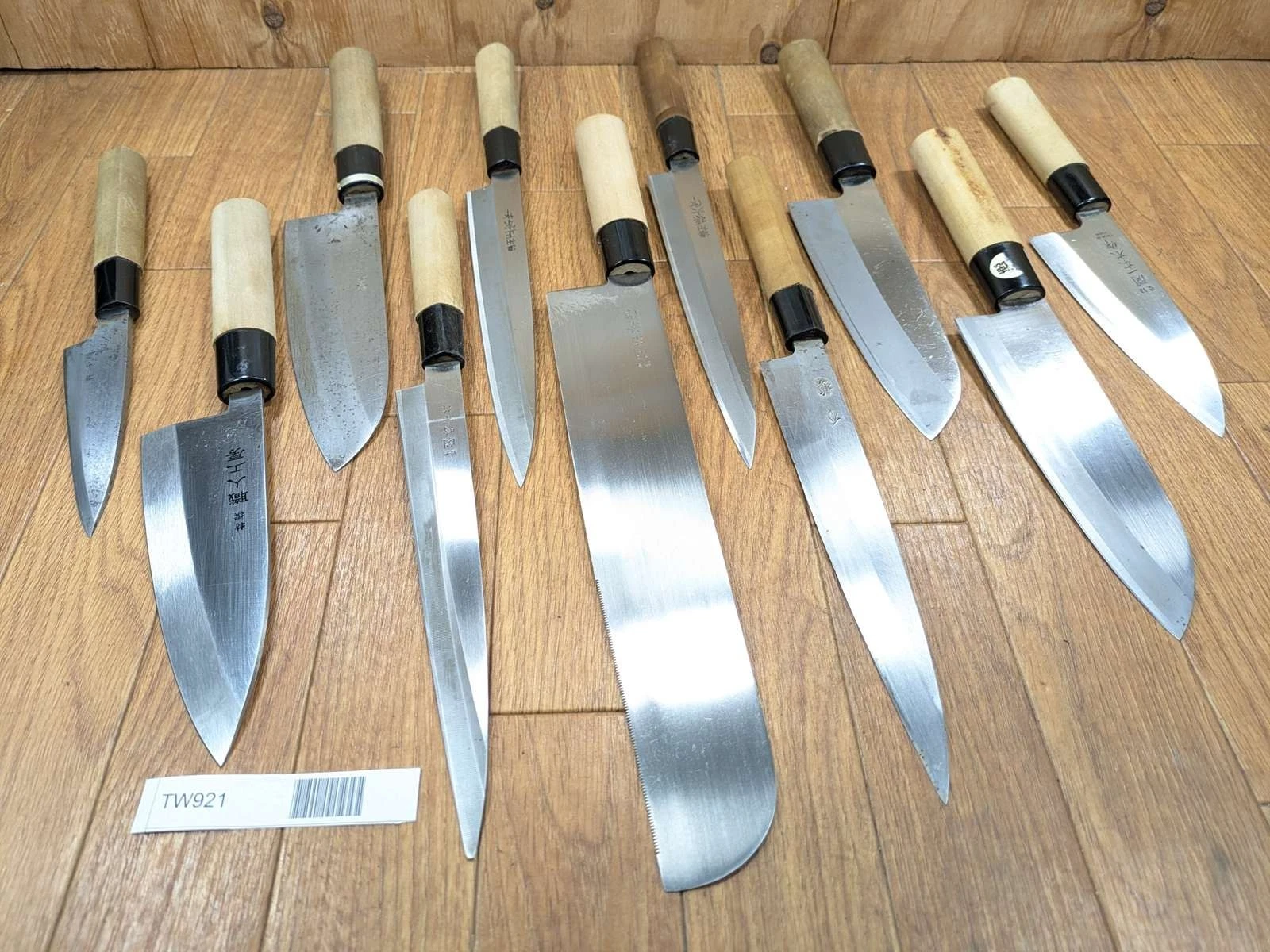 Damaged Lot of Japanese Chef's Kitchen Knives hocho set from Japan TW921