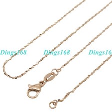 Solid 18K Rose Gold Filled HypoAllergenic 1mm Starry Chain Necklace 16"-24" T127