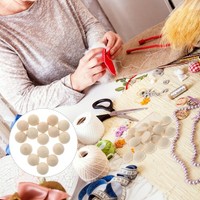 100 Pcs Perlen Zum Basteln Halbe Bastelperlen Unfertige Holzperlen