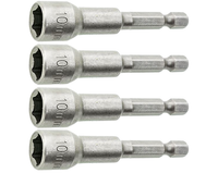 "4X Bit Stecknuss Einsatz 10Mm SteckschlüSsel Bits Magnet Hex 1/4\" Sechskant"