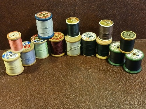15 Heavy Duty-Button&Carpet-6-4-3 Cord-Poly Bond Thread 1 NEW 14 PARTIAL SPOOLS