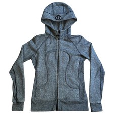 Lululemon Full Zip Scuba Hoodie Jacket Womens Sz 6 Small Gray Activewear