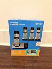 AT T CL82407 4 Handset Phone System With Smart Call Blocker - Silver/Black
