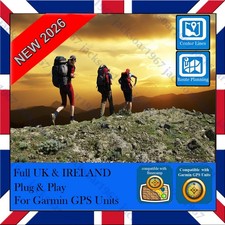 1.25k Garmin compatibile 2026  Walking or Hiking maps  Full UK & Ireland
