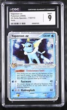 Vaporeon ex 110/113 EX Delta Species Holo CGC 9 on eBay