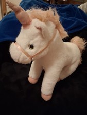 FAO Schwartz Unicorn. White Trimmed In Pink