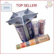 CO5IN1 Change Sorter Tube as Coin Counter Machine with Coin Wrappers, Coin Sorte