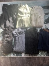 Lot Of Women s Clothes Size Large, Lot Of Seven Dresses Blouses Mall Brands