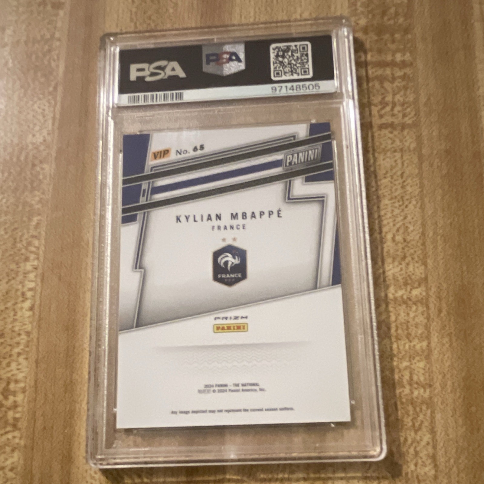 Kylian Mbappe Zebra Prizm PSA 9 France World Cup Soccer view 3
