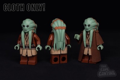 Custom Cloth Cape SET for LEGO Star Wars Jedi Master Kit Fisto Minifigure   NEW