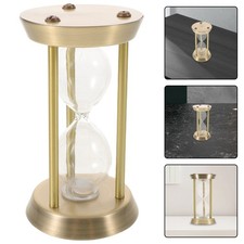 DIY Fillable Golden Metal Hourglass Decorative Sand Timer for Home and Office