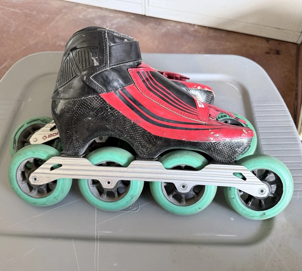 BONT Semi Racing Rollerblades Speed Inline 滑冰鞋男式 9-9.5 码 — 第 2/4 张图片