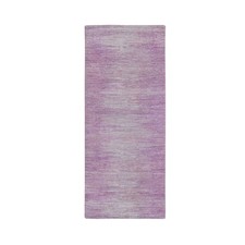 2'6"x6'2" Pink Zero Pile Pure Wool Ombre Design Runner Hand Knotted Rug R66753