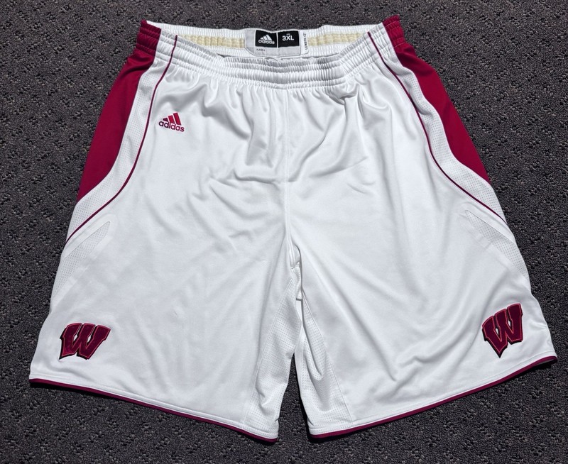 2011-12 ADIDAS Wisconsin Badgers Basketball GAME Worn Shorts