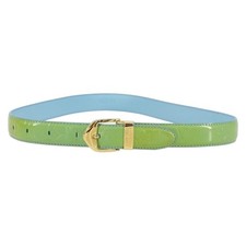 Cintura classica Louis Vuitton Monogram Vernis Ceinture bambino blu LV originale ti3493