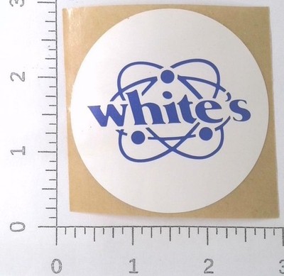 Vintage White's Electronics Brand Metal Detector Advertising Sticker Decal