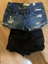 2 Pairs Of Denim Shorts- Levi  s And Abercrombie  Fitch
