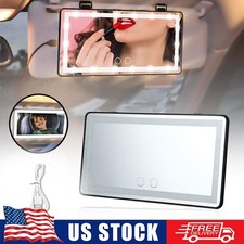 50 LEDs Car Sun Visor Vanity Mirror Rechargeable Makeup Mirror with 3Light Modes