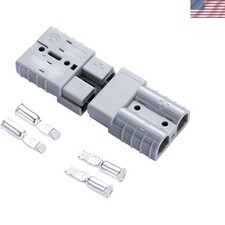2pc Battery Quick Connector Kit 50a Plug Connect Disconnect Winch Trailer 50A...