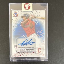 Topps Pristine 2023 Pristine Autographs Oscar González #PA-OG Blue Pulsar /75 A…