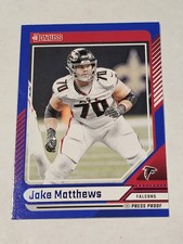 2024 Donruss Jake Matthews #218 Press Proof Blue