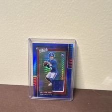 2025 Panini Donruss Optic Threads Jaxson Dart Rookie Blue Hyper Prizm Giants