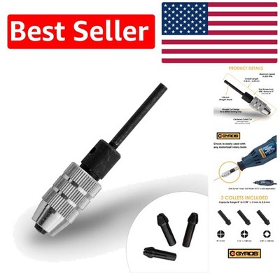 Micro Drill Chuck Adapter - Keyless, Lightweight, 3 Collets for Ultimate Control