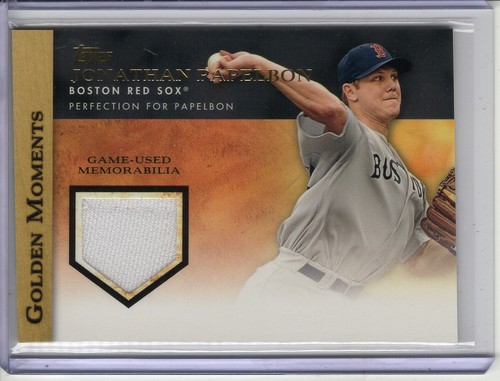 2012 TOPPS GOLDEN MOMENTS JONATHAN PAPELBON GAME-USED JERSEY RELIC #GMRJPA