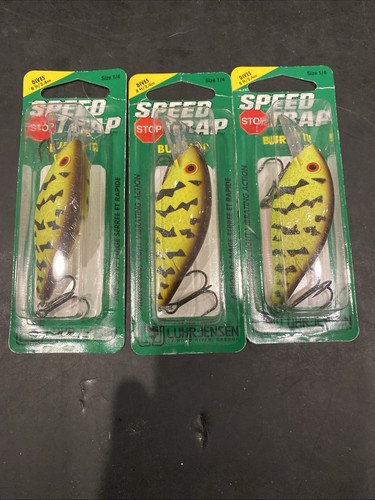 Luhr Jensen Speed Trap 1/4oz Lot Of 3 Chart Brown Mud Craw