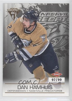 2003-04 Pacific Private Stock Titanium 97/99 Dan Hamhuis #124 Rookie RC 1k9