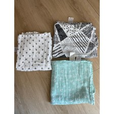 Aden Anais muslin swaddle blankets set of 3 organic cotton