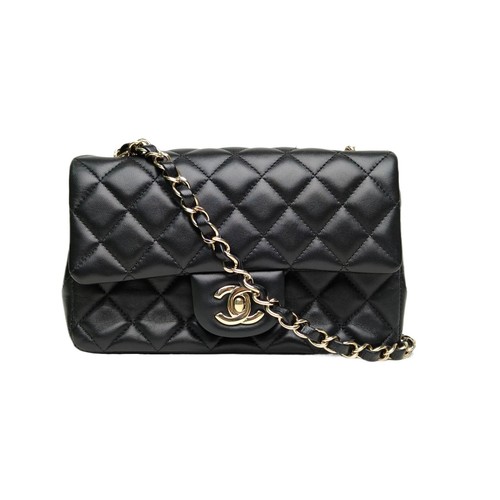 CHANEL CF Flap Bag Large Mini 20cm Black Lambskin  Crossbody Bag