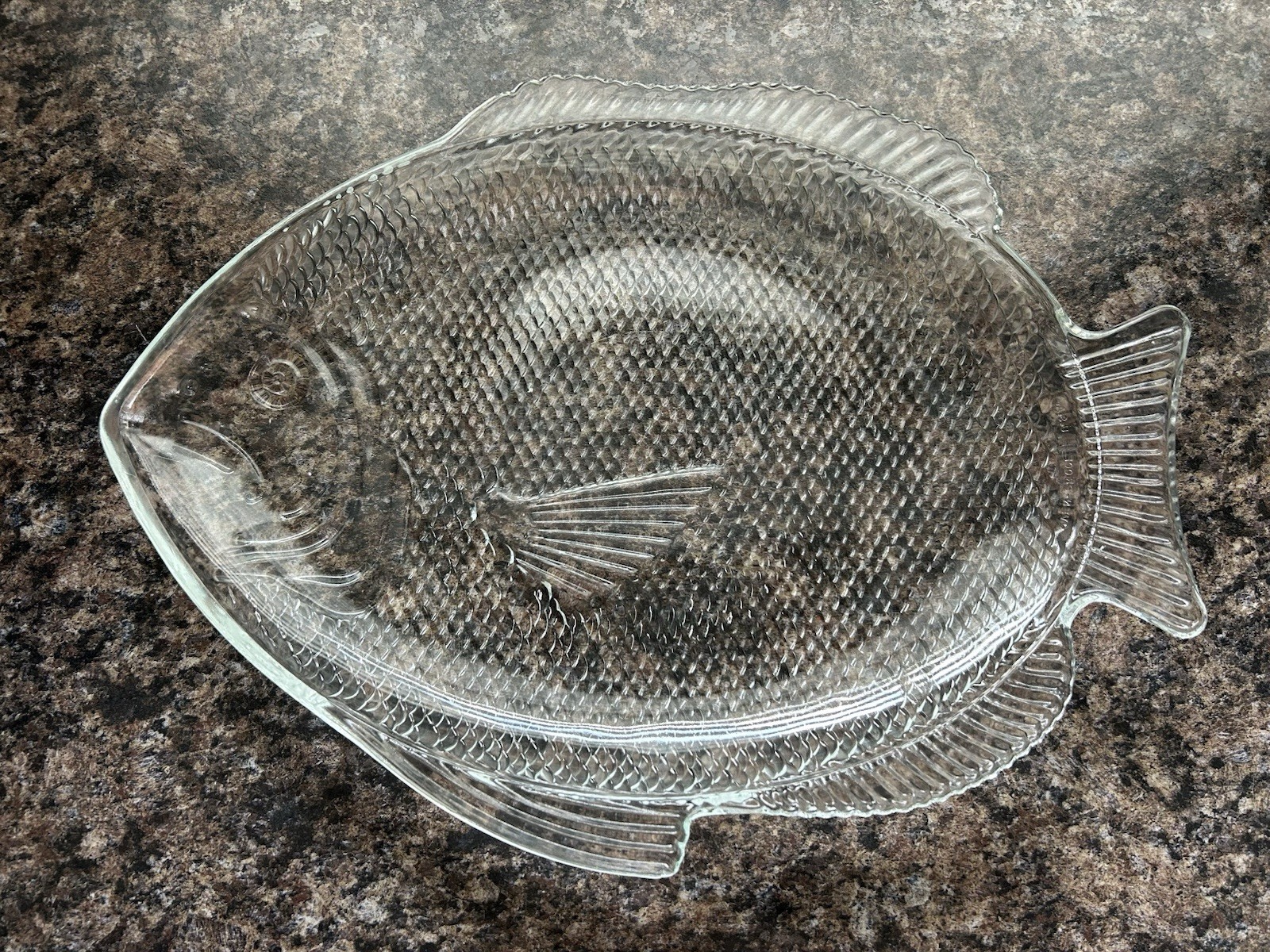 Nice! Large 15” Anchor Hocking Oven Proof Glass Fish Serving Platter