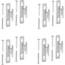 Elegant 4-Pack Steel Curtain Rod Brackets - Compact Design for Easy Installation